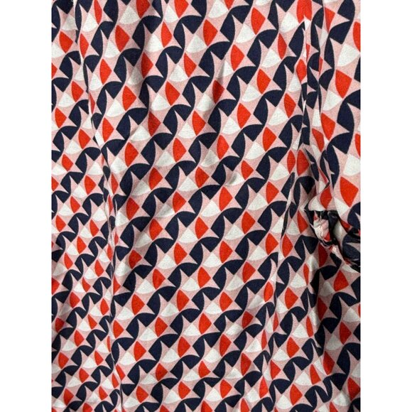Boden Silk Blend Geometric Print Short Sleeve Blouse Top Small - Picture 8 of 8